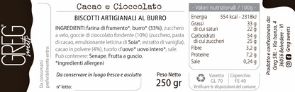 Cookies al Burro Cacao & Cioccolato