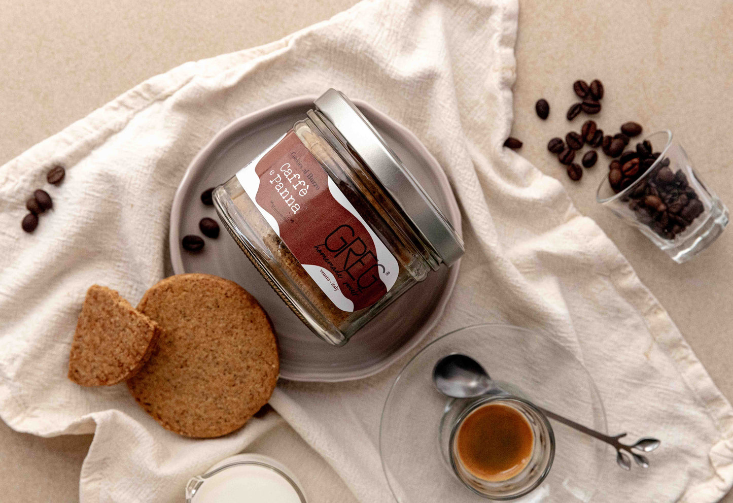 Cookies al Burro al Caffè e Panna