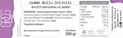 Butter Cookies Sassi delle Dolomiti